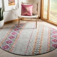 thumbnail image 3 of SAFAVIEH Madison Kandace Abstract Area Rug, Grey/Ivory, 6'7" x 6'7" Round, 3 of 6