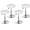 White, variant on SONGMY 4 PCS PU Leather Vanity Stool, White Adjustable Height Swivel Makeup Chair