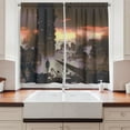 thumbnail image 2 of Ambesonne Fantasy Kitchen Curtains, Sci-Fi Empty City Robot, 55"x45", Dark Taupe Salmon, 2 of 3