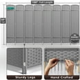 thumbnail image 4 of Sorbus 6ft Tall Room Divider Privacy Screen - Extra Wide Folding Partition, Light Gray, 4 of 8