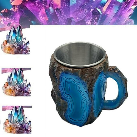 HOT Luxury Mineral Crystal Coffee Mug Mugs Elegant Gift for Natural