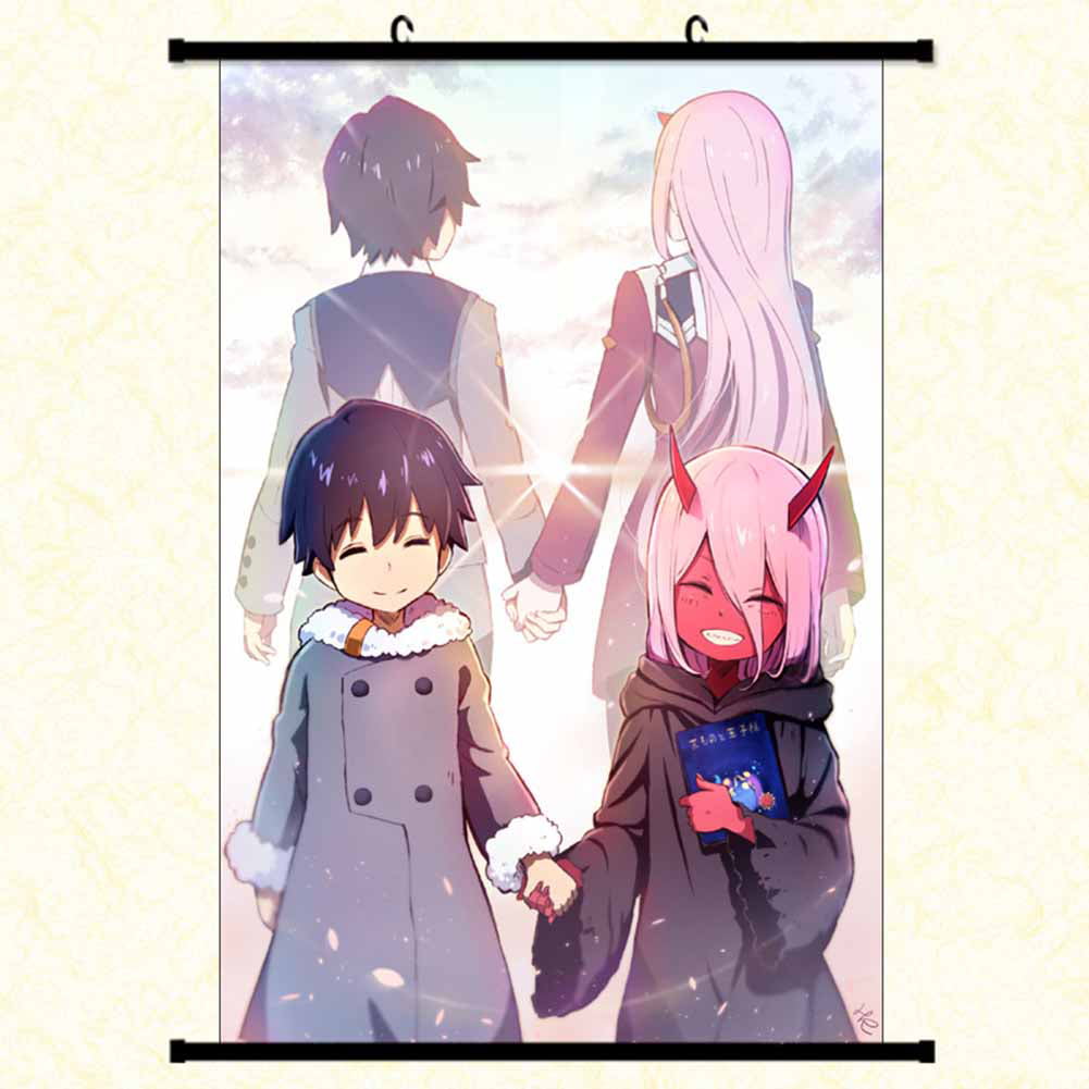 Anime DARLING in the FRANXX Zero Two Poster Wall Scroll Home Decor 60*90CM #1 