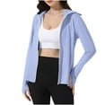 thumbnail image 7 of Women's UPF 50+ Sun Protection Hoodie Jacket Lightweight Thumb Long Sleeve Sun Shirt for Women with Pocket Hiking Outdoor, 7 of 7