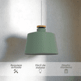 thumbnail image 3 of Lampara De Techo Colgante Macaron Retro Con Madera 28 Cm de Diámetro ilios innova  Verde, 3 of 9