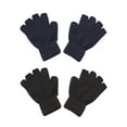 thumbnail image 1 of Gravity Kids Fingerless Color Array Gloves - 2 Pack - Black/Navy, 1 of 1
