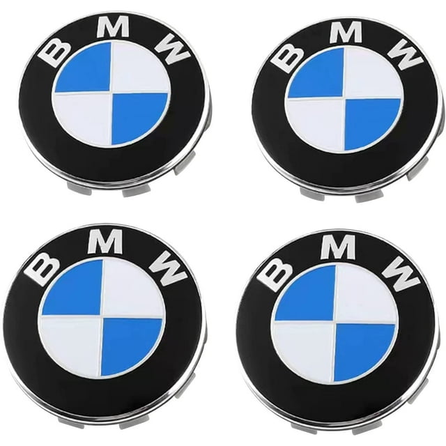 TOOAD 4 pièces Auto Cache Moyeux pour BMW 68MM Centre de Jante Capuchons Centre Roue Badge Accessoires de décoration de Forme cm