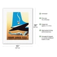 thumbnail image 2 of Europe Africa U.S.A - Sabena Belgian World Airlines - Vintage Airline Travel Poster c.1959 - Fine Art Rolled Canvas Print 11in x 14in, 2 of 4