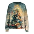 thumbnail image 4 of Aimik Hanes Christmas Shirts for Women Casual Pullover Tops Fashion Print Long Sleeve Crew Neck Basic Tee Shirts Fall Loose Light Weight Sweatshirts-Multicolor M, 4 of 5