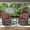 Gray/Red, variant on PARKWELL 3-Piece Outdoor Swivel Gliders with Side Table,Rattan Wicker Bistro Furniture Set,Yellow Wicker and Beige Cushion