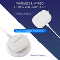 thumbnail image 5 of Insten Shockproof Silicone Protective Skin Compatible with Apple AirPods Pro 2019 Charging Case, Supports Wireless Charging, Includes Carabiner Keychain, White, 5 of 10