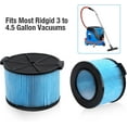 thumbnail image 6 of 2 Pack VF3500 Filter for Ridgid Shop Vac 4 Gallon 4.5/3 Gal Wet Dry Vacuums, 3-Layer Replacement Filter Compatible with Ridgid Portable Vacuum WD3050, WD4070, WD4080, WD4522, 4000RV, 4500RV, 6 of 7