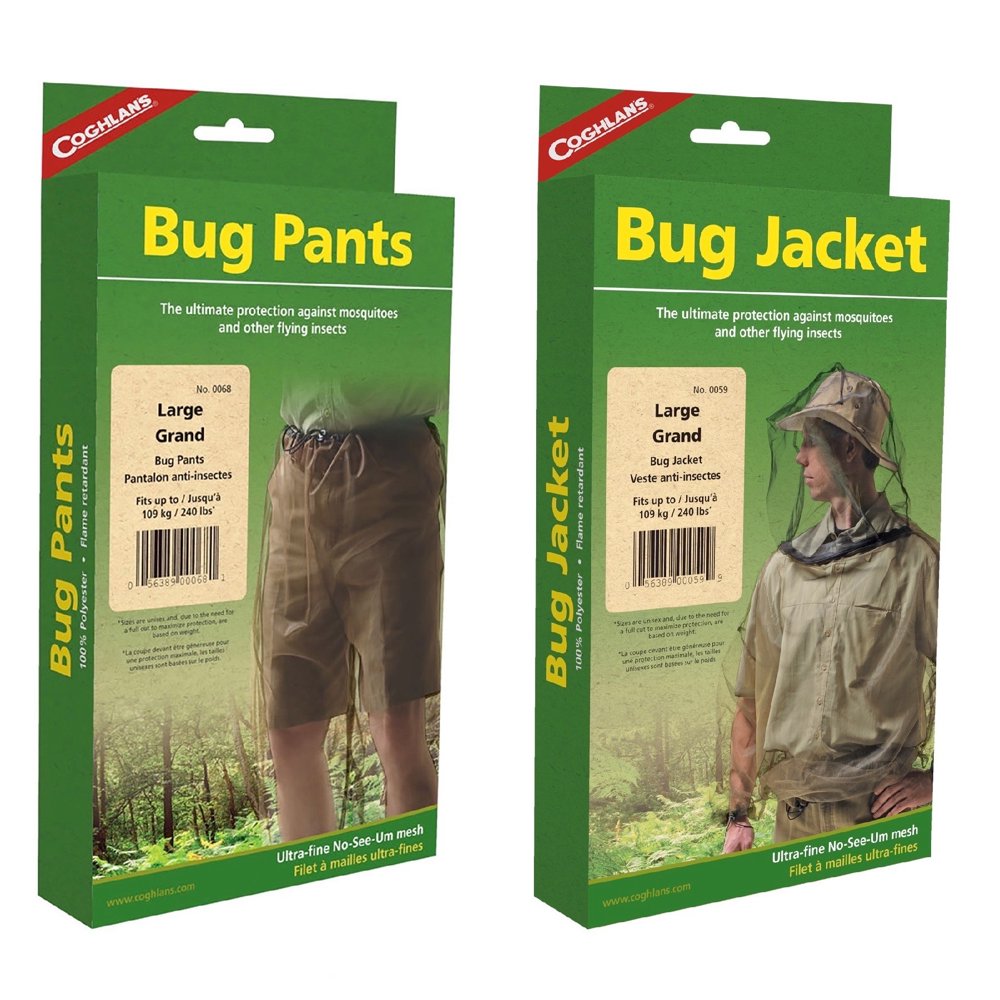 Coghlan's Bug Suit Pants & Jacket Large Black Unisex Lightweight