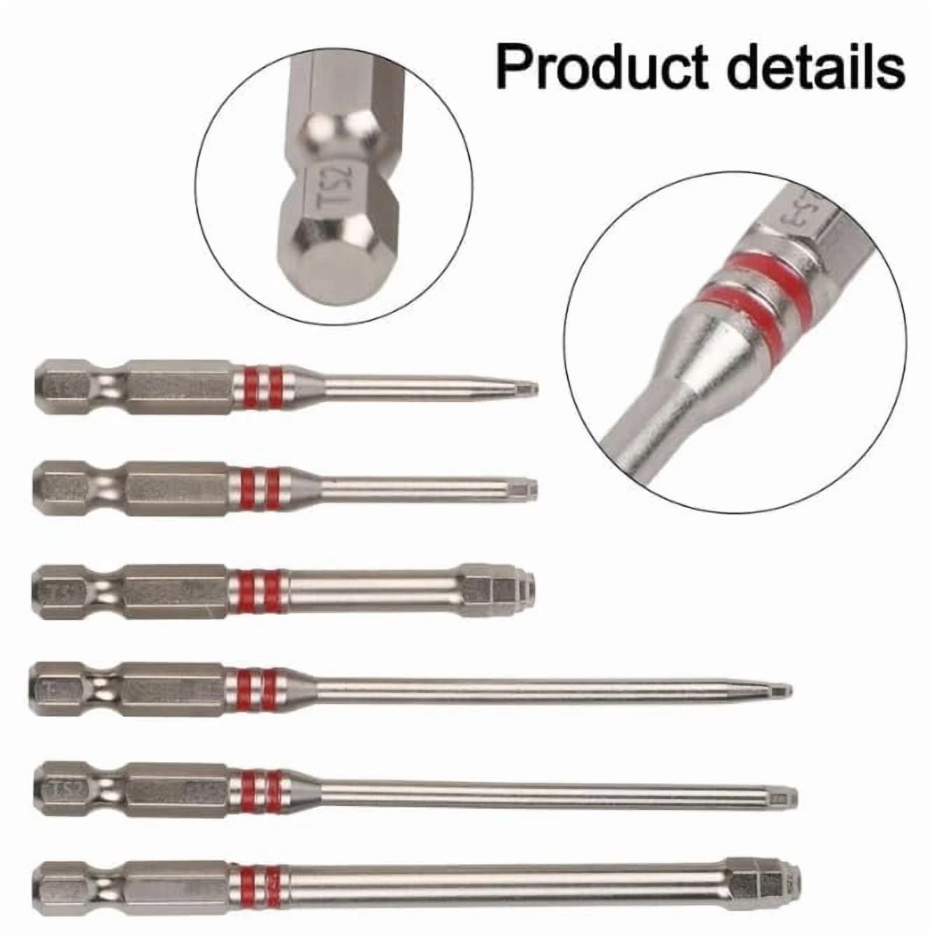 Pagoda Shaped Hexbit Set,6-Piece Hex Screwdriver Bit Set, Magnetic Hexagonal Shank for Power Drills, Woodworking, and Professional Repairs