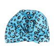 thumbnail image 1 of Gorros de baño para ducha Estampado de flores Impermeable Reutilizable Elástico Colorido Universal Largo Sombrero corto Baño Estampado de Juegos de accesorios de baño Estampado de leopardo azul Bearachild HA062078-10B, 1 of 6