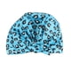 thumbnail image 1 of Gorros de baño para ducha, estampado de flores, impermeable, reutilizable, cubierta con dobladillo elástico, gorro de baño, gorro rizado, Juegos de accesorios de baño Estampado de leopardo azul Bearachild HA062078-10B, 1 of 6
