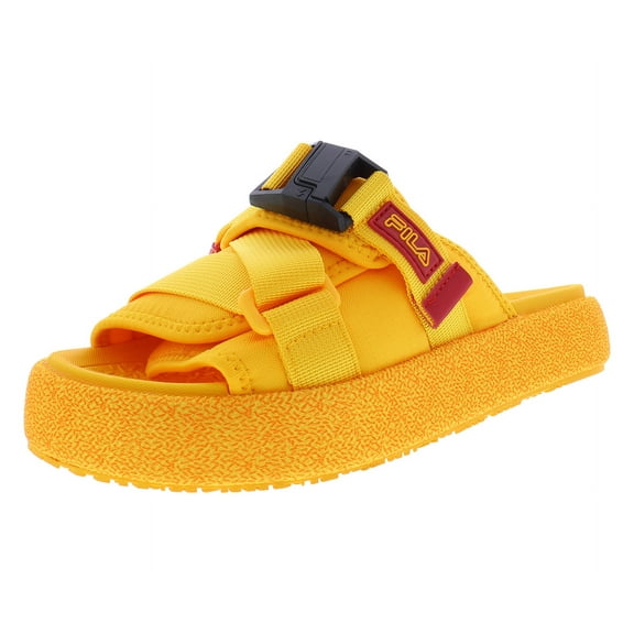 Fila Atlas Slides Mens Shoes Size 5, Color: Saffron/Fila Red/Saffron