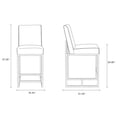 thumbnail image 3 of Home Square 37" Faux Leather Barstool in Pearl White - Set of 2, 3 of 7