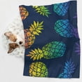 thumbnail image 6 of Naloa Abstract Bright Pineapple Fruit Retro Dog Blanket, 3 Sizes Cat Blanket for Indoor Cats Large Medium Small Dog Gifts-Medium, 6 of 8