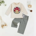 thumbnail image 2 of Baby Toddler Boys Fall Clothing Set Boy Fall/Winter Graphic Long Sleeve Stretch 0 6 12 18 24 Months 2T 3T 4T Sweatshirt Tops and Pants Outfits 2Pcs, 2 of 7