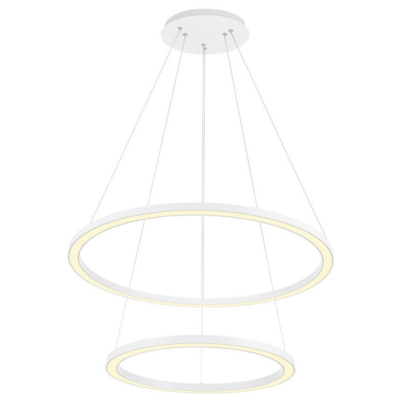 CWI Lighting Chalice Contemporary Metal LED Chandelier in White