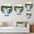 thumbnail image 4 of Designart "Illustration of a Summer Lake Landscape I" Landscapes Oversized Wall Clock, 4 of 5