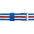 thumbnail image 3 of Boys Time Machines Red/White/Blue Stripe Metal Watch, Nylon Strap, 3 of 3