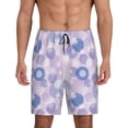 thumbnail image 3 of Lsque Winter With Snowflakes Mens Sleep Pajama Shorts,Short Pajama Pants, Cotton Ultra-Soft Knit-Medium, 3 of 9