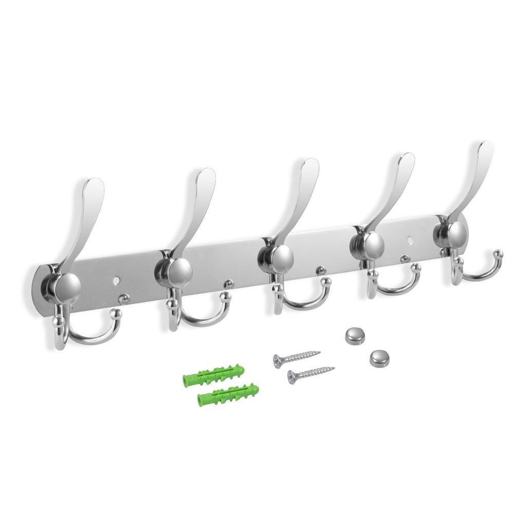 iMountek Wall Mount Coat Hook 15 Hooks Stainless Steel Clothes Hangers
