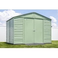 thumbnail image 1 of Arrow Select Steel Storage Shed Steel Storage Shed, 10x8, Sage Green, 1 of 8