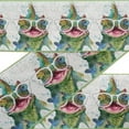 thumbnail image 5 of IBA Indianbeautifulart Orange Goggles & Frog Animal Ribbon&nbsp;Trim&nbsp;Tape Fabric Laces For Crafts Printed Velvet&nbsp;Trim&nbsp;9 Yards Sewing Accessories 4 Inches, 5 of 8