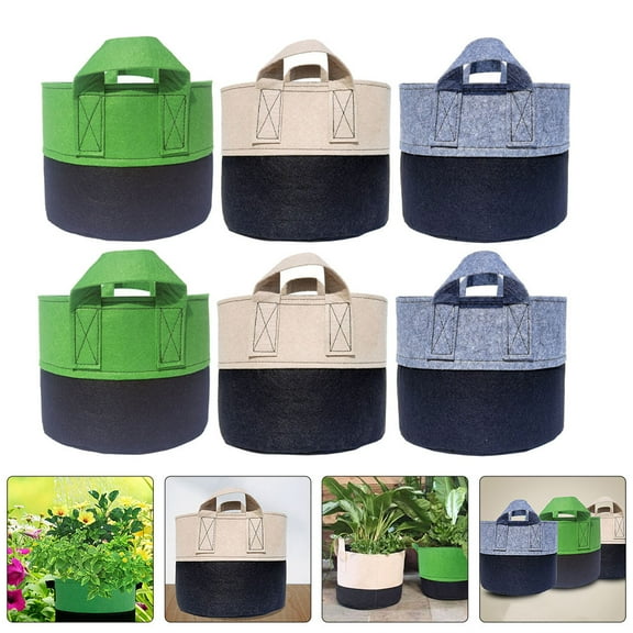 WHAMVOX  6 Pcs Grow Bag Garden Bags to Vegetables Green Pots for Plants