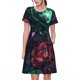 thumbnail image 1 of Disketp Red And Green Carnation para Vestido de Manga Corta para Mujeres, Vestidos de Verano para Mujeres, Casual y Holgado para la Playa, 1 of 6