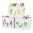 thumbnail image 1 of Set de 3 Canastas para Almacenaje de Juguetes DECOMOMO 42L con Estampado de Frutas, 1 of 9