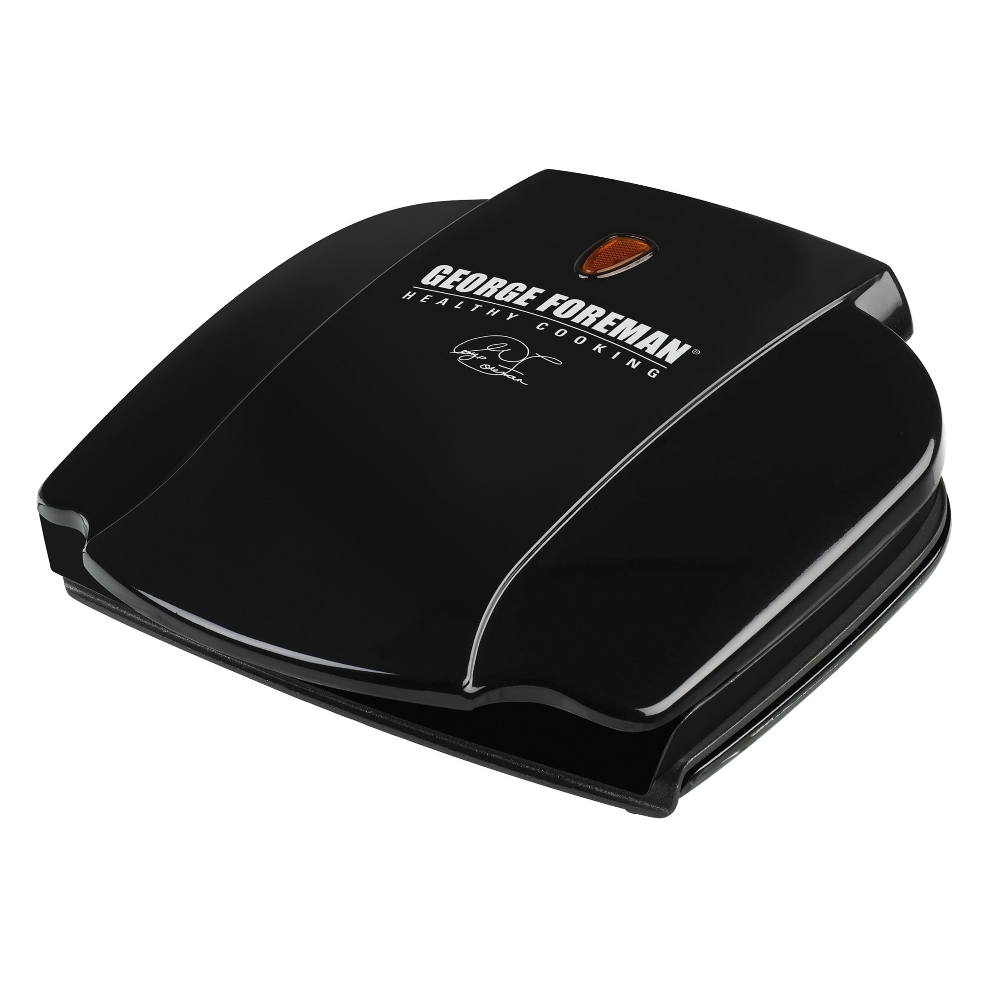 GEORGE FOREMAN Classic-Plate Indoor Grill - 2 Servings - 36 - Black  GR0040BC