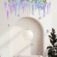 thumbnail image 3 of Hanging Vine Wall Decals Purple Plants Leaves Wall Stickers Flower Butterflies Wall Decor for Girls Women Bedroom Living Room, 3 of 5