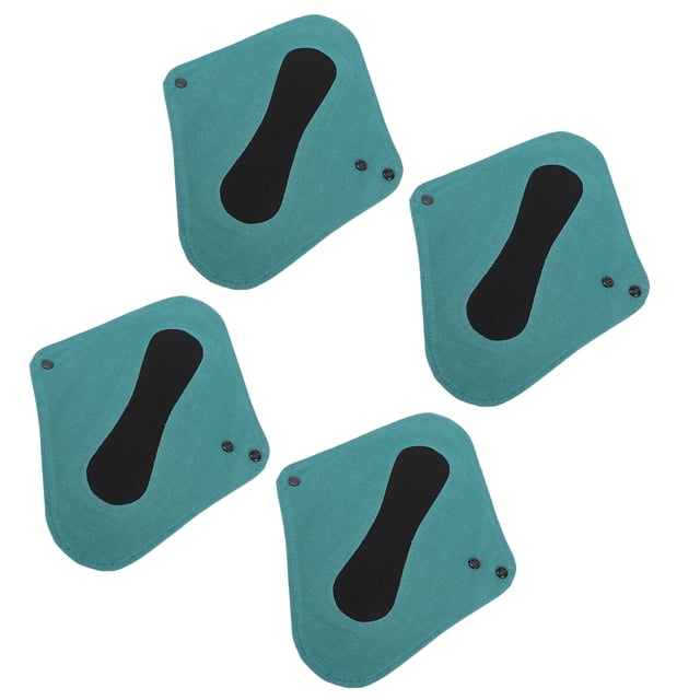 Protectores De Bragas Reutilizables, 4 Almohadillas Menstruales Lavables Y Transpirables, Diseño A Presión, Suaves Para Uso Diario