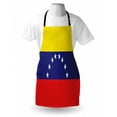 thumbnail image 4 of Venezuela Apron, Basic Colorful Map with 8 Stars Country Representation, Unisex Kitchen Bib with Adjustable Neck for Cooking Gardening, Adult Size, Yellow Indigo, by Ambesonne, 4 of 4