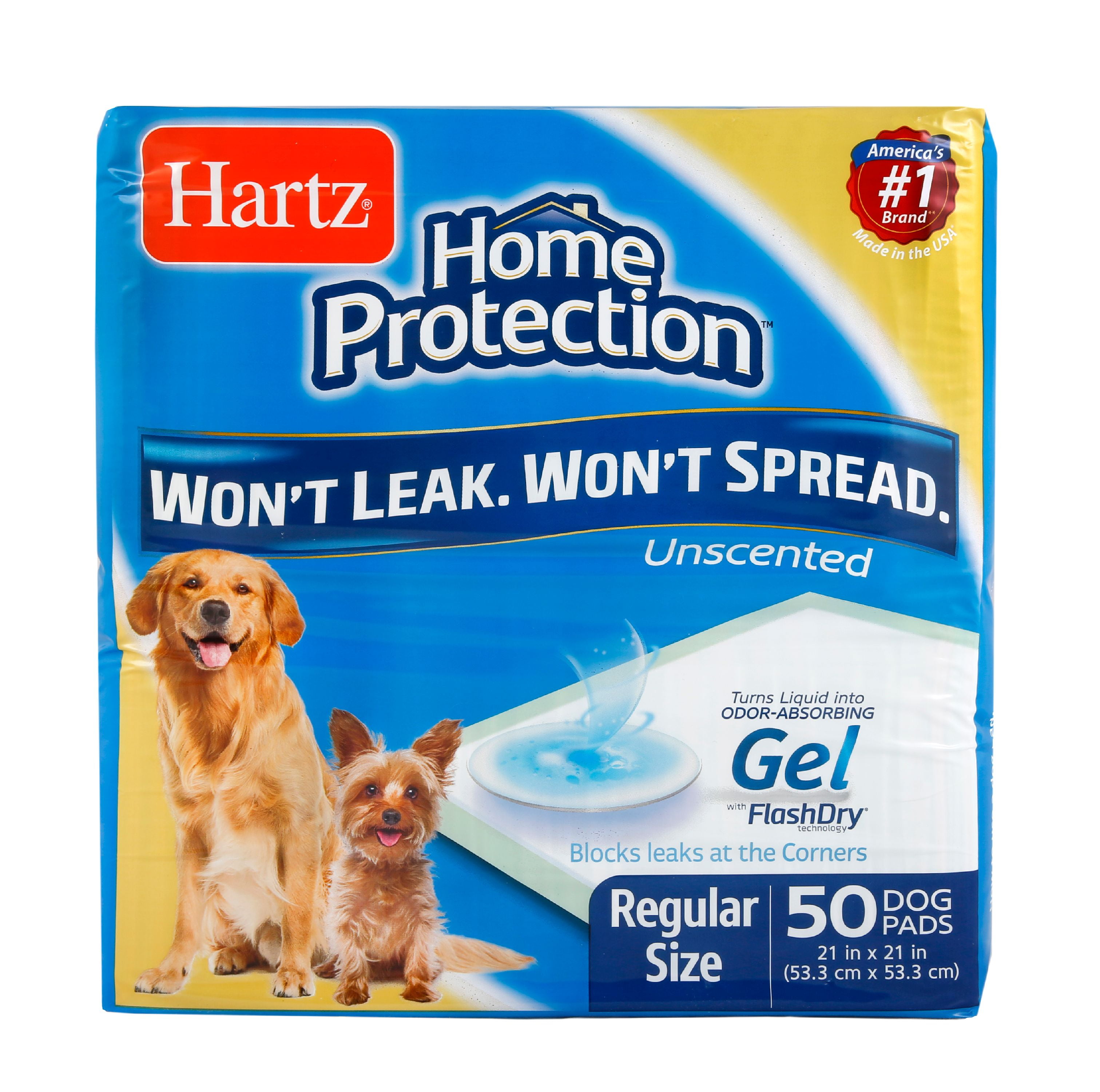 Hartz Home Protection Dog Pads, 21 in x 21 in, 50 Count