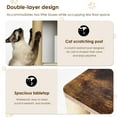 thumbnail image 5 of Litter Box Enclosure for 2 Cats, Hidden Double Litter Box Enclosure Furniture with Scratching Post, Wooden Cat Washroom Furniture, Indoor Pet House End Table, Fit Most of Litter Box, 5 of 9