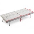 thumbnail image 4 of Gymax Split Back Futon Sofa Bed Convertible Couch Bed Recliner Sleeper Chrome Legs, 4 of 10