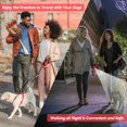 thumbnail image 6 of Heavy Duty Retractable Dog Leash for Large Dogs, 26ft with Chew Proof Cable, LED Light, Dispenser, 2 Poop Bags. 360° No Tangle, One Button Brake & Lock, for Dogs Up to 110Lbs. (White, 26FT), 6 of 6