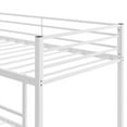 thumbnail image 5 of Twin Over Twin Metal Bunk Bed, Heavy Duty Low Bunk Bed with Safety Guard Rails and Ladder (White), 5 of 6