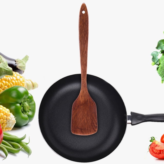 COOPHYA 1Set Bamboo Spatula Replacement Wood Heat Resistant Kitchen Equipment Home Cooks