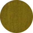 thumbnail image 1 of Ahgly Company Machine Washable Indoor Round Oriental Yellow Industrial Area Rugs, 3' Round, 1 of 4