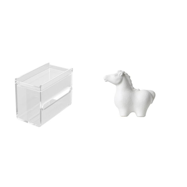 caso de tejido,Caja de almacenamiento de papel higiénico para montaje en pared,Soporte de pared acrílico para papel higiénico y toallas,Estatua de caballo,Estatua de caballo para decoración