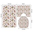 thumbnail image 3 of Butterfly Colorful Insect Pattern Bathroom Rugs Sets 3 Piece,Toilet Cover Set,Absorbent Non Slip Bathroom Mats Sets with U-Shaped Contour Rug Toilet Rug Set, 3 of 5