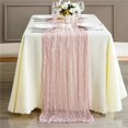 thumbnail image 3 of CHUNTIAN Set of 10 Table Runner Gauze Crepe Cheese Cloth Wedding Table Decoration Party Farmhouse Tabledecor House Warming Christmas, 3 of 6