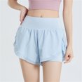 thumbnail image 1 of Women's Running Shorts Workout Athletic Elastic High Waisted Summer Gym Shorts with Mesh Liner, 1 of 2