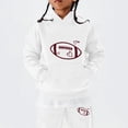 thumbnail image 5 of LNMQLPDBS Baby Girls Graphic Hoodie Set Toddler Heart Sweatshirt Kids Pullover with Kangaroo Pocket and Relaxed Fit Jogger Pants Tween Casual 2 Piece Outfit for School Sports Daily Wear, 5 of 5