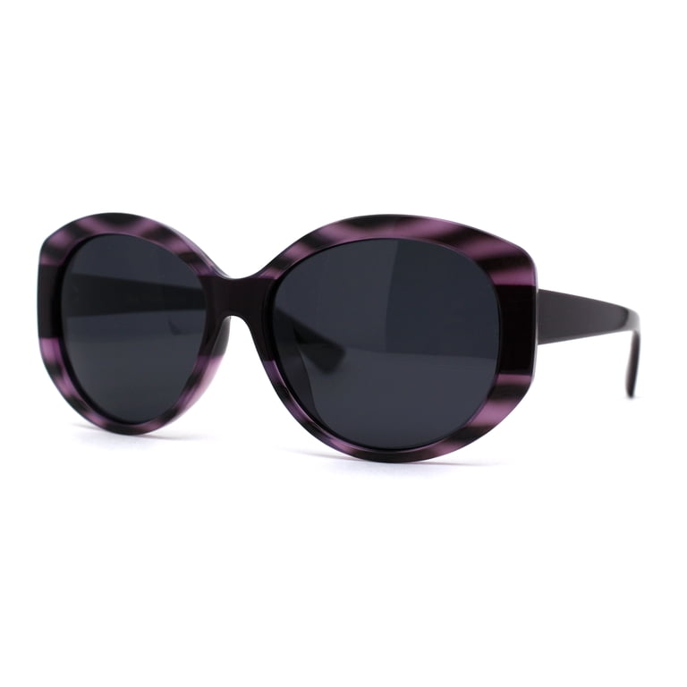 Polarized Chic Mod Womens Large Oval Designer Sunglasses  display picture 3